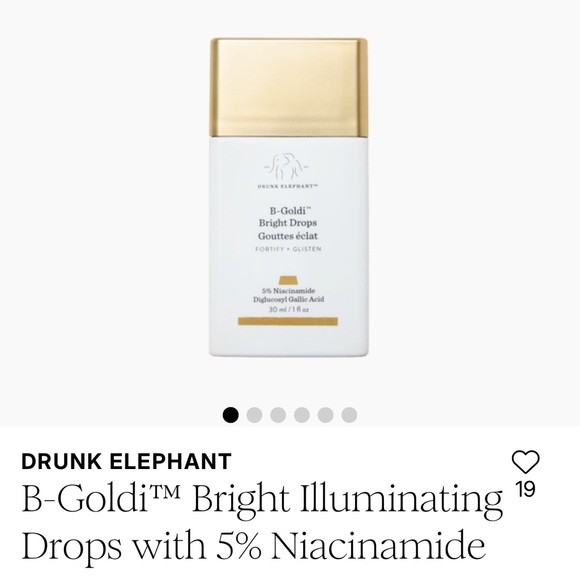 Drunk Elephant Other - Drunk Elephant B-Goldi Bright Illuminating Drops — White and Gold Packaging